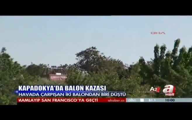 �rg�pte iki balon havada �arp��t�