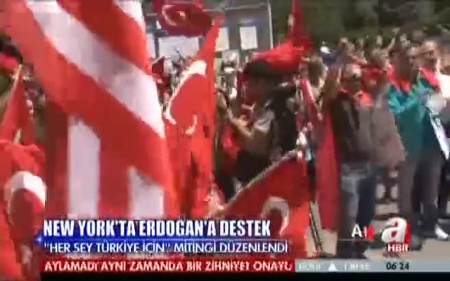 ABD'de Erdo�an'a destek mitingi