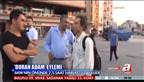 Taksim'de s�rad��� bir eylem