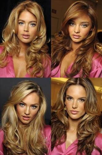 Victoria's Secret meleklerinin çekici saçları