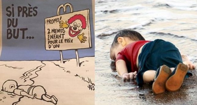 Charlie Hebdo издевается над утонул сирийской малыша Aylan Kurdi