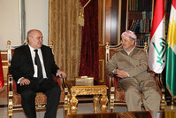Foreign Minister Feridun Sinirlioğlu (Left) with KRG President Masoud Barzani (AA Photo)