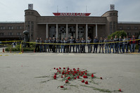 The attack outside Ankaras main train station happened during a demonstration to call for an end to the renewed PKK attacks. (AA Photo)