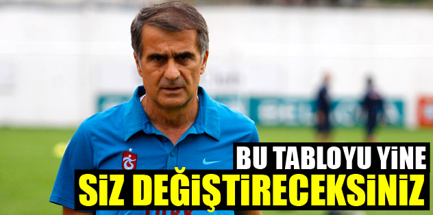 Bu tabloyu yine siz değiştireceksiniz
