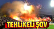 Levski Sofya taraftar�ndan tehlikeli �ov