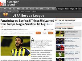 F.Bahçe'nin Benfica maç�ndan ö�rendi�i 5 ders