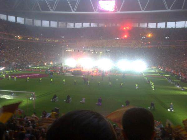 Arena'da şampiyonluk kutlamaları