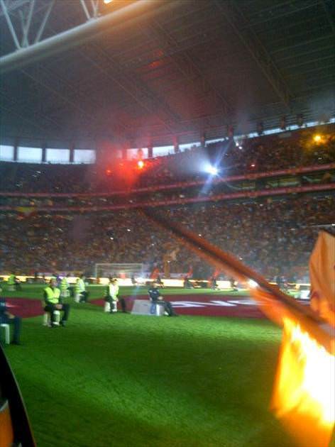 Arena'da şampiyonluk kutlamaları