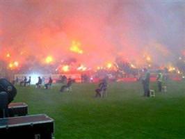 Arena'da �ampiyonluk kutlamalar�