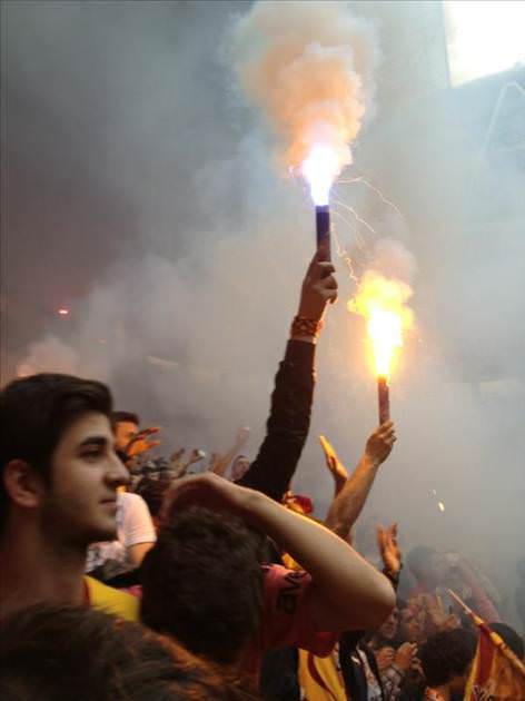 Arena'da şampiyonluk kutlamaları