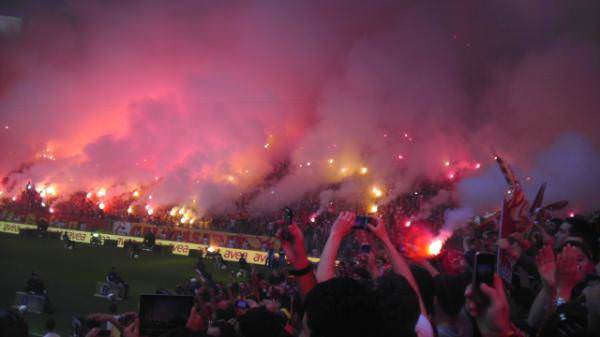 Arena'da şampiyonluk kutlamaları