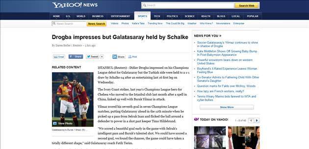 Dünya basınında G.Saray-Schalke maçının yankıları