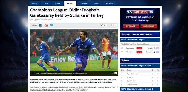 Dünya basınında G.Saray-Schalke maçının yankıları