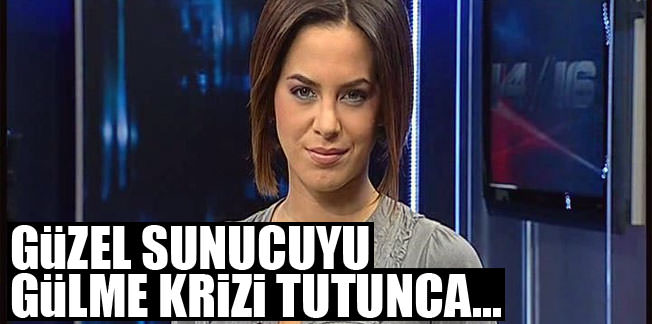 Güzel sunucu gülme krizi geçirdi