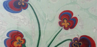 Zilan ve Özerliden ortak ebru sergisi