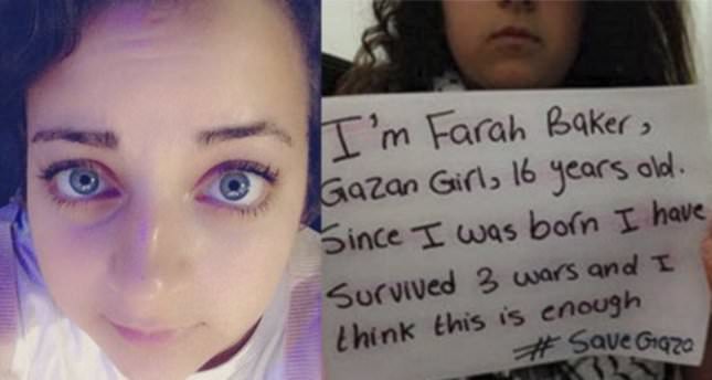 Gazze saldırılarının doğurduğu sosyal medya fenomeni Farah Baker