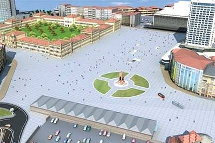 Taksim'in üstü alt�na iniyor