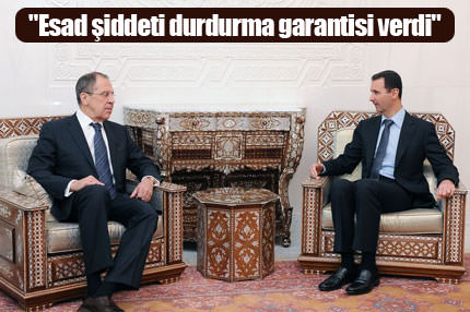 "Esad �iddeti durdurma garantisi verdi"