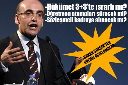 Mehmet �im�ek'ten çarp�c� aç�klamalar