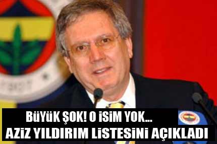 ��te Aziz Y�ld�r�m'�n listesi