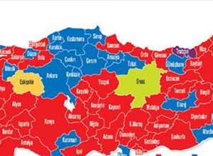Türkiye'nin il il taraftar haritas�