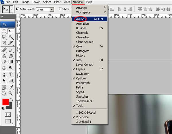 Photoshop'ta Action kullanımı