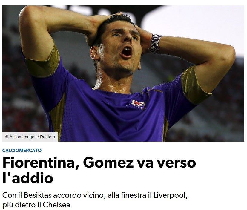 "Mario Gomez, Fiorentina'dan ayrılıp Beşiktaş'a gidiyor" - 1