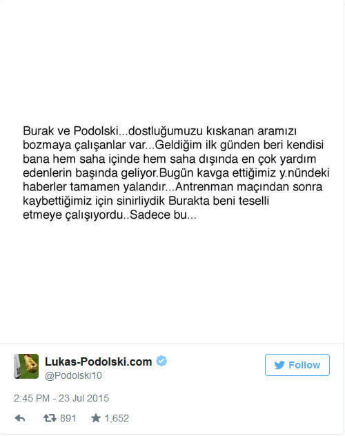 Podolski'den Burak Yılmaz açıklaması - 2