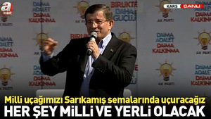 Başbakan Davutoğlu Kars’ta halka hitap ediyor