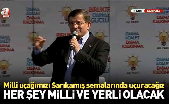 Başbakan Davutoğlu Kars’ta halka hitap ediyor
