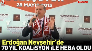 Cumhurbaşkanı Erdoğan Nevşehir’de toplu açılış töreninde halka hitap ediyor