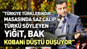 ‘Türkiye Türklerindir’ masasında saz çalan yiğit, bak Kobani düştü düşüyor!