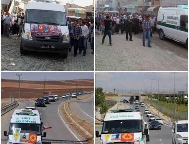 Siirt’te terörist cesetleri belediye aracıyla taşındı