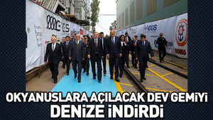 Cumhurbaşkanı Erdoğan harp gemisinin denize indirilme törenine katıldı.