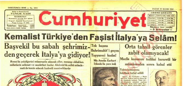 Cumhuriyet Gazetesi, Hitler’in Türkiye’deki en fanatik destekçisi