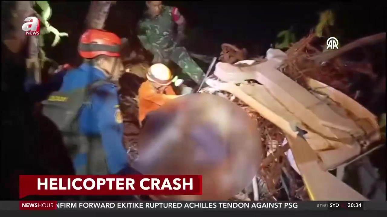 All eight on board die in Indonesia helicopter crash