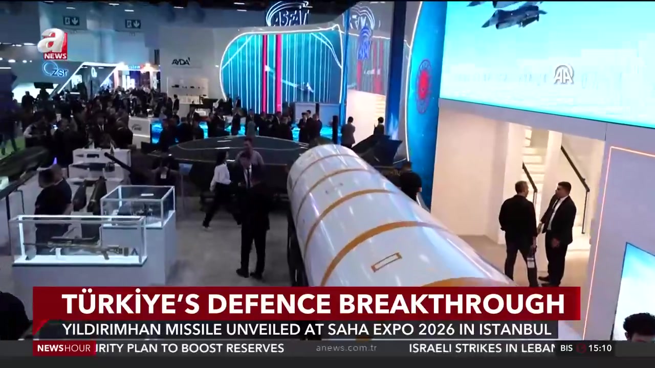 Yıldırımhan missile unveiled at SAHA Expo 2026 in Istanbul