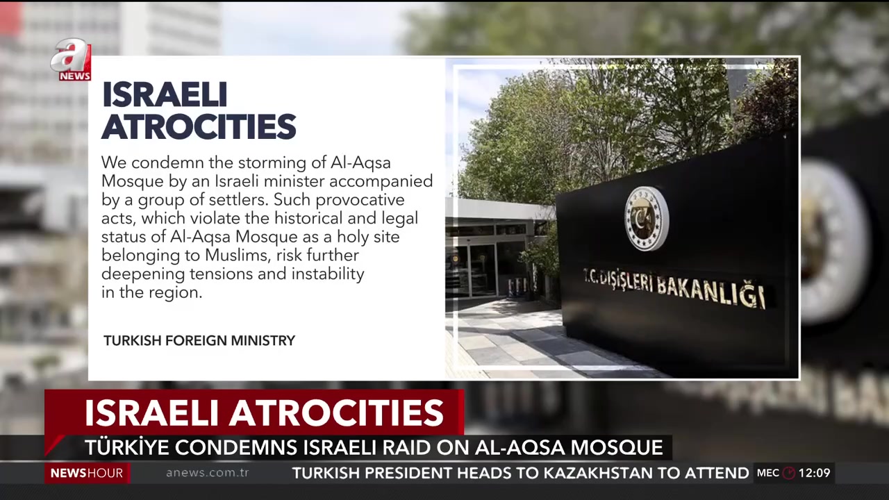 Türkiye condemns Israeli raid on Al-Aqsa Mosque