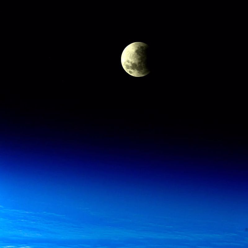 The longest lunar eclipse of the century seen from the ISS