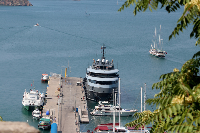 68-meter long superyacht The Ragnar in Fethiye, Türkiye
