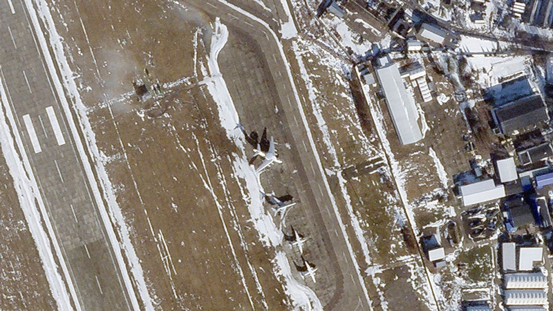 Belarus state TV shows Russia spy plane, denies it was damaged in blast