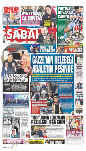 18 Aralık 2025 Tarihli Sabah EGazete