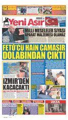 Yeni Asır Gazetesi Manşeti