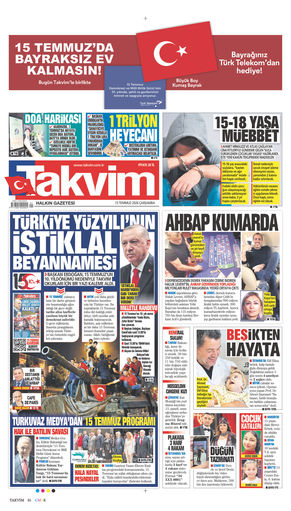 Takvim Gazetesi Manşeti