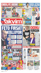 Takvim Gazetesi Manşeti