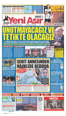 Yeni Asır Gazetesi Manşeti