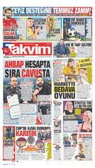 Takvim Gazetesi Manşeti