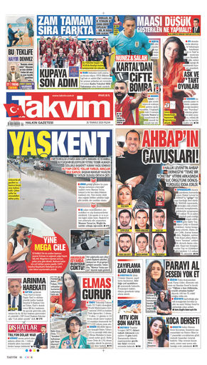 Takvim Gazetesi Manşeti