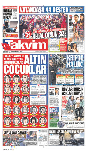Takvim Gazetesi Manşeti