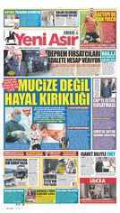Yeni Asır Gazetesi Manşeti